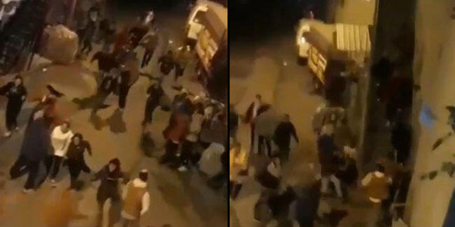 Kısıtlamayı umursamadılar! Polisi görünce çığlık çığlığa kaçtılar | Video