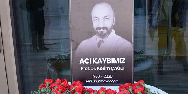 Koronavirüsten ölen Prof. Dr. Çağlı için anma töreni