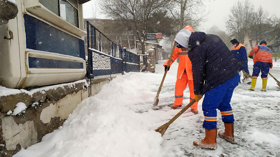 Edirne’de kar kalınlığı 10 cm