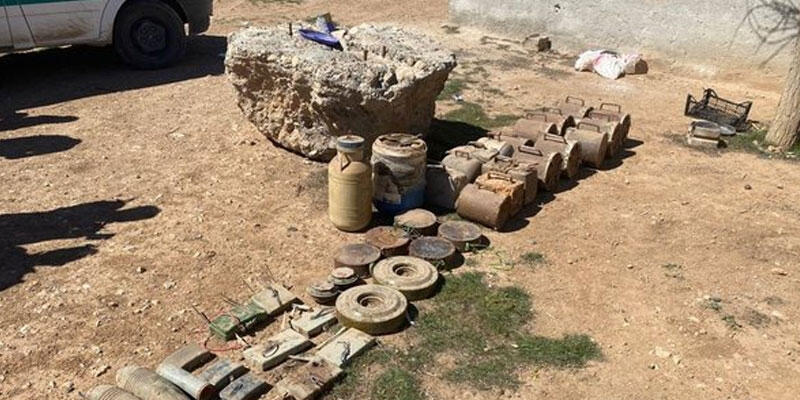 Tel Abyad’da 693 kilogram patlayıcı madde ele geçirildi