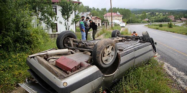 Kastamonu’da otomobil devrildi: 5 yaralı