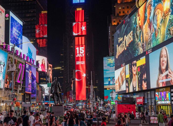 New York’un Times Meydanı’nda 15 Temmuz: Türkiye Geçilmez