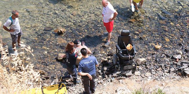 Tekerlekli sandalyesi ile 30 metrelik uçurumdan yuvarlandı