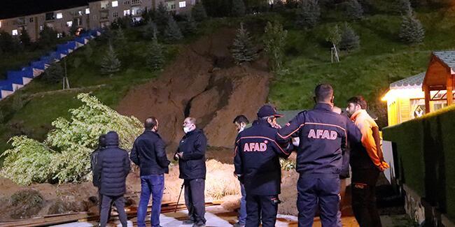 Mevlana Vadisi’ndeki toprak kayması korkuttu